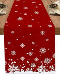 BIEŻNIK ŚWIĄTECZNY PŁATKI ŚNIEGU 150 X 33 CM